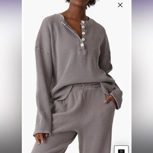 Electric & Rose Kate Henley Sweatshirt - Umber